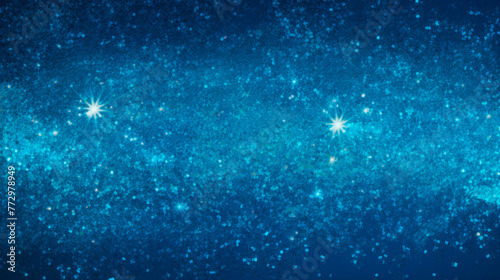Blue snowy stars background