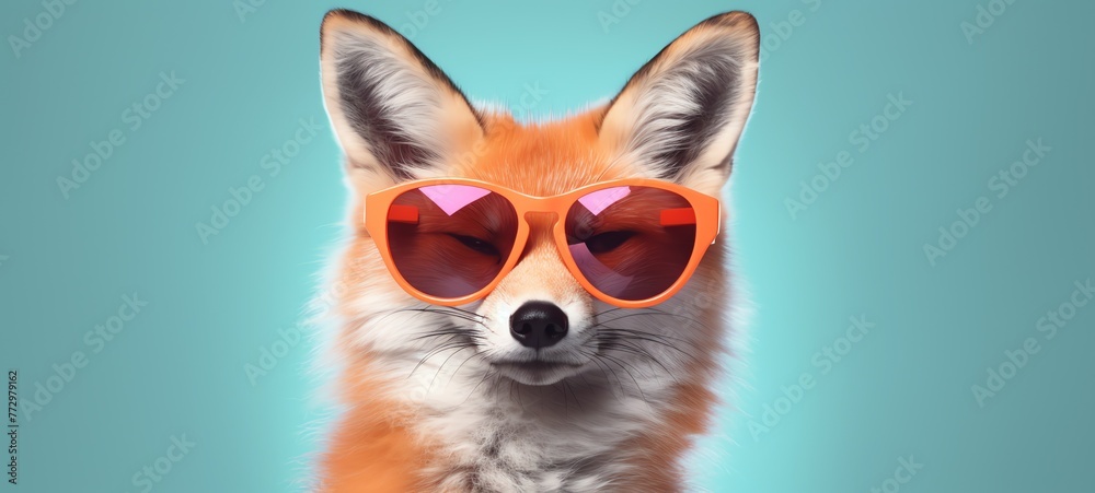 a fox wearing sunglasses