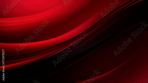 Smooth lines in a red and black abstract background