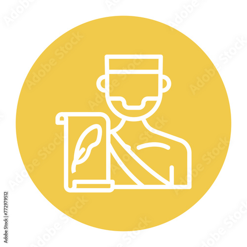 Historian Man icon vector image. Can be used for Museum.