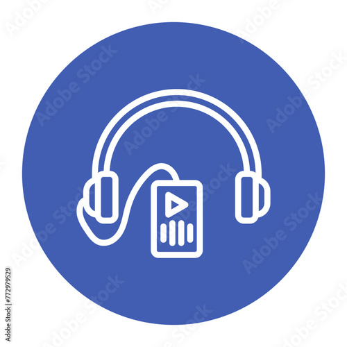 Audio Guide icon vector image. Can be used for Museum.
