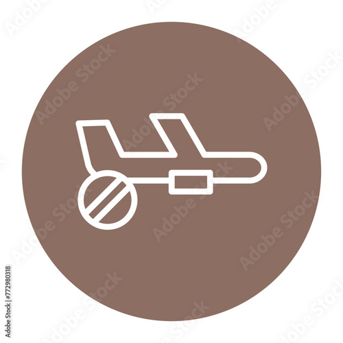 Delayed Flight icon vector image. Can be used for Airline.