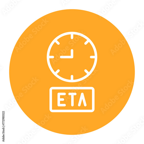 Eta icon vector image. Can be used for Airline.