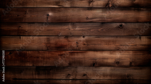 Close-up of a wooden wall against a dark backdrop