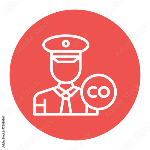 Male Co Pilot icon vector image. Can be used for Airline.
