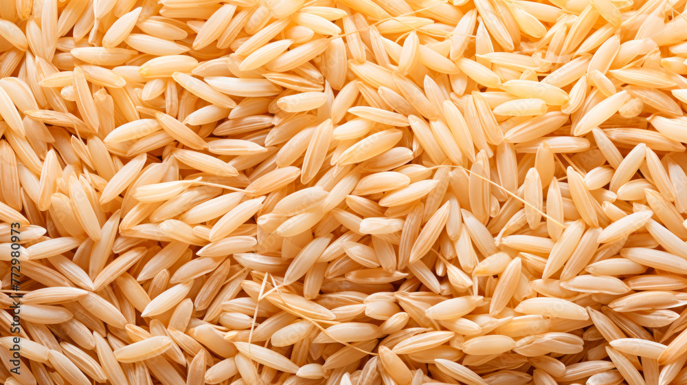 A close-up of a pile of rice with numerous grains A close-up of a pile of rice with numerous grains