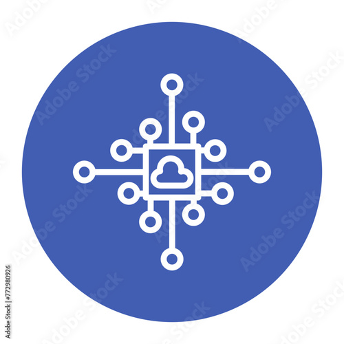 Cloud Computing icon vector image. Can be used for Industry.