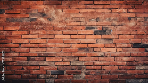 Close up brick wall with dark background