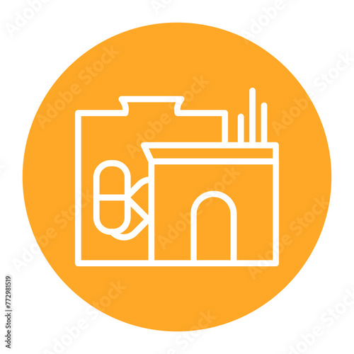 Pharmaceutical Industry icon vector image. Can be used for Industry.