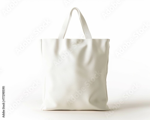 Paper bag on white background. Mockup for design