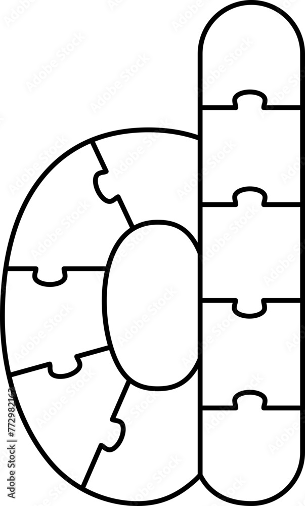 d Lowercase Puzzle Aplhabet Jigsaw Game Outline d Lowercase Puzzle Aplhabet Jigsaw Game Outline