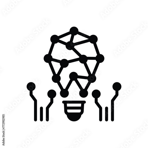 Black solid icon for innovation