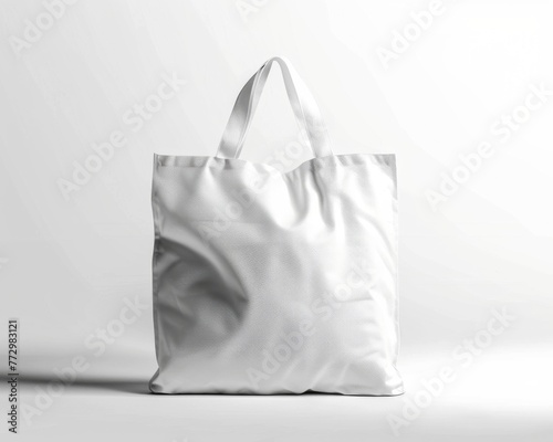 Paper bag on white background. Mockup for design