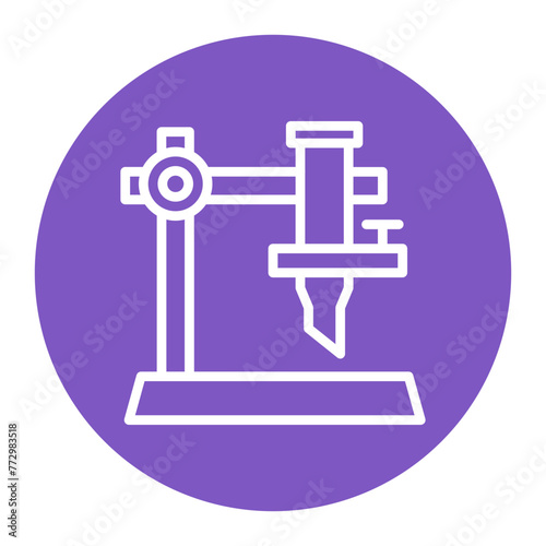 Burette icon vector image. Can be used for Science.