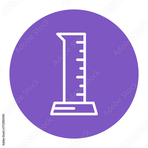 Graduated Cylinder icon vector image. Can be used for Science. photo