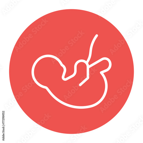 Fetus icon vector image. Can be used for Science Fiction.