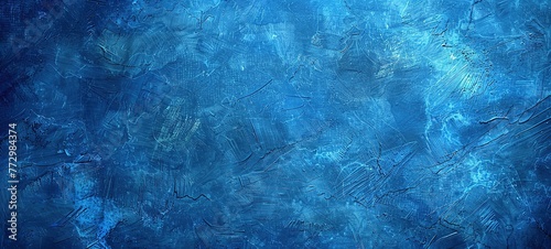 Blue vintage marbled textured border background