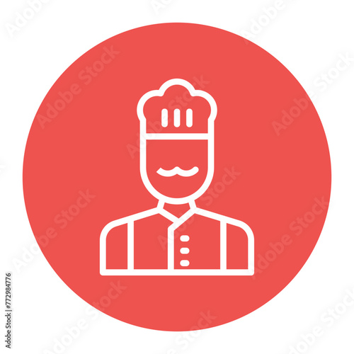 Chef icon vector image. Can be used for Cleaning and Dusting. © SAMDesigning