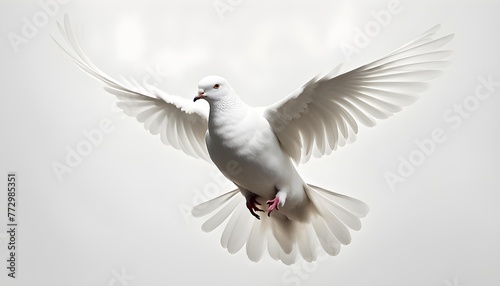 Isolate White Pigeon Illustration Background © MondSTUDIO
