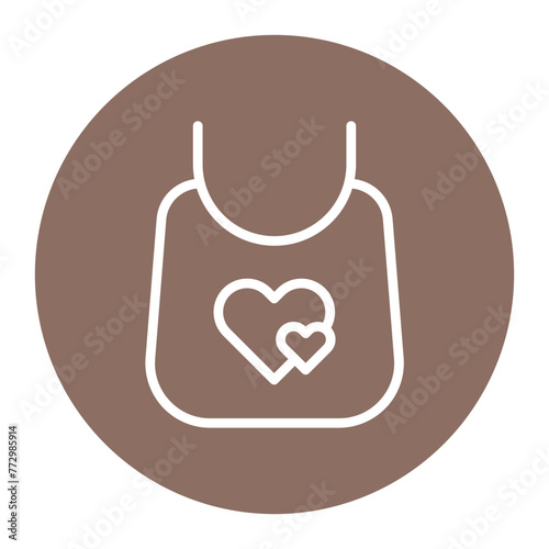 Baby Bib icon vector image. Can be used for Baby Shower.