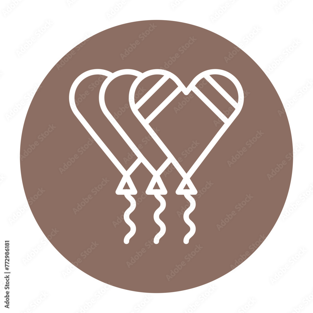 Heart Balloon icon vector image. Can be used for Baby Shower. Heart Balloon icon vector image. Can be used for Baby Shower.