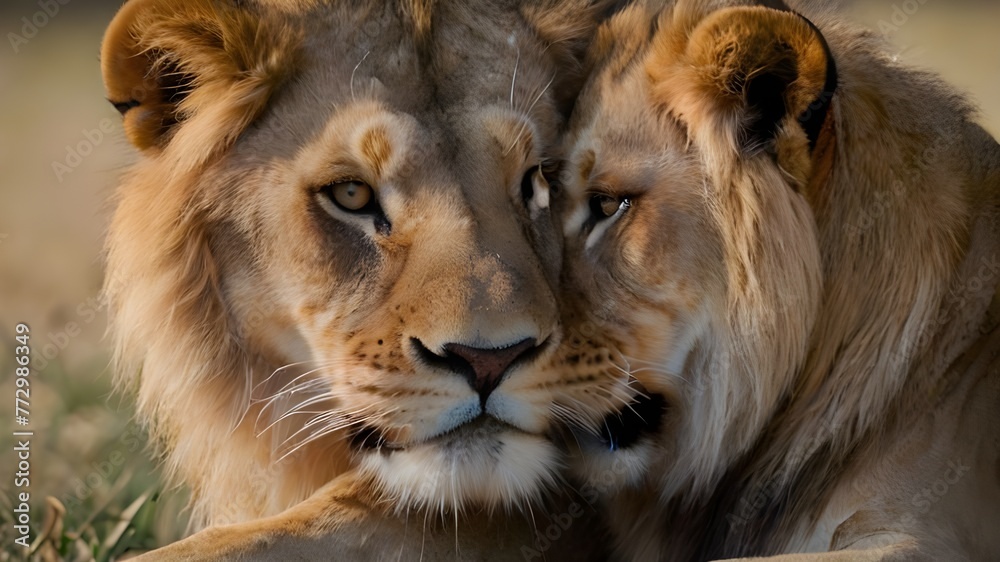 Fototapeta premium Lions in love