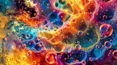 Vibrant oil and water abstract background