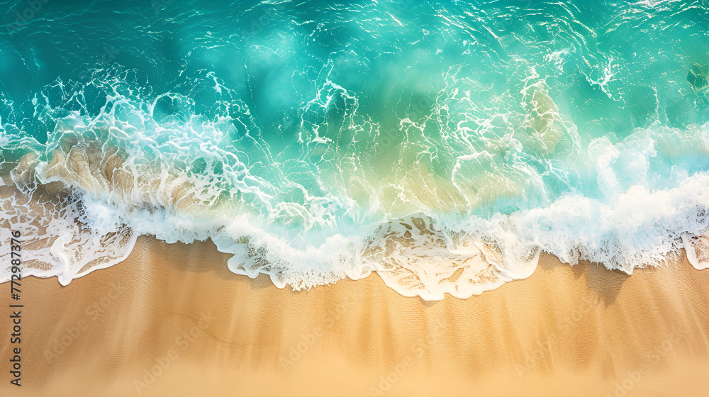 waves on a beach , generative ai waves on a beach , generative ai