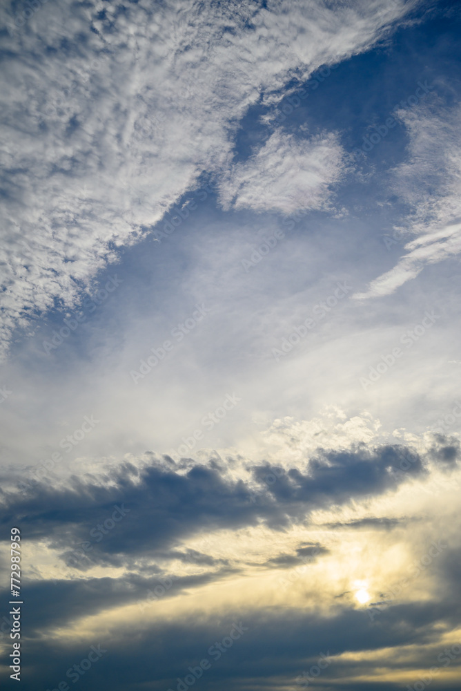 鱗雲と夕焼け雲