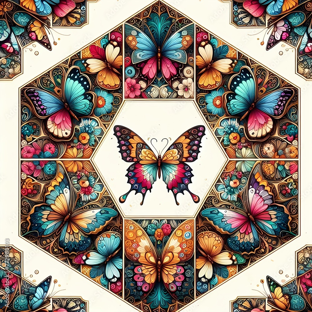 stained glass window butterfly 