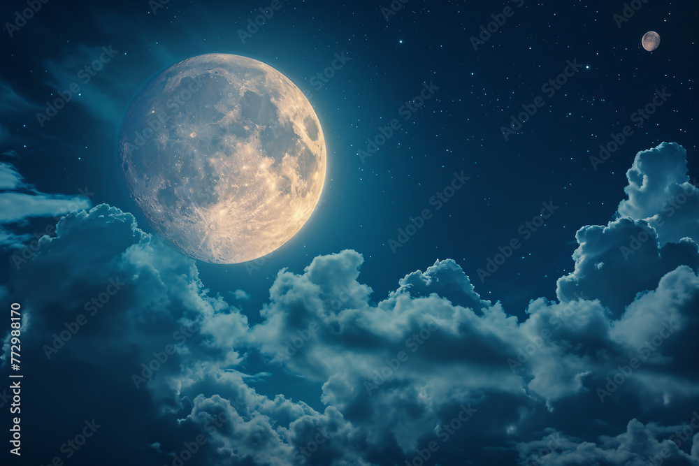 a moon and clouds in the sky a moon and clouds in the sky