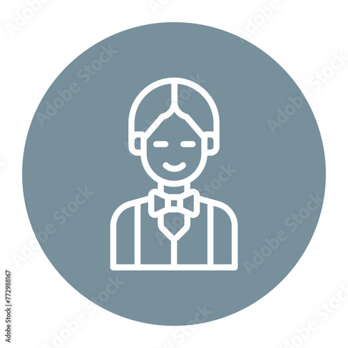 Male Croupier icon vector image. Can be used for Casino.