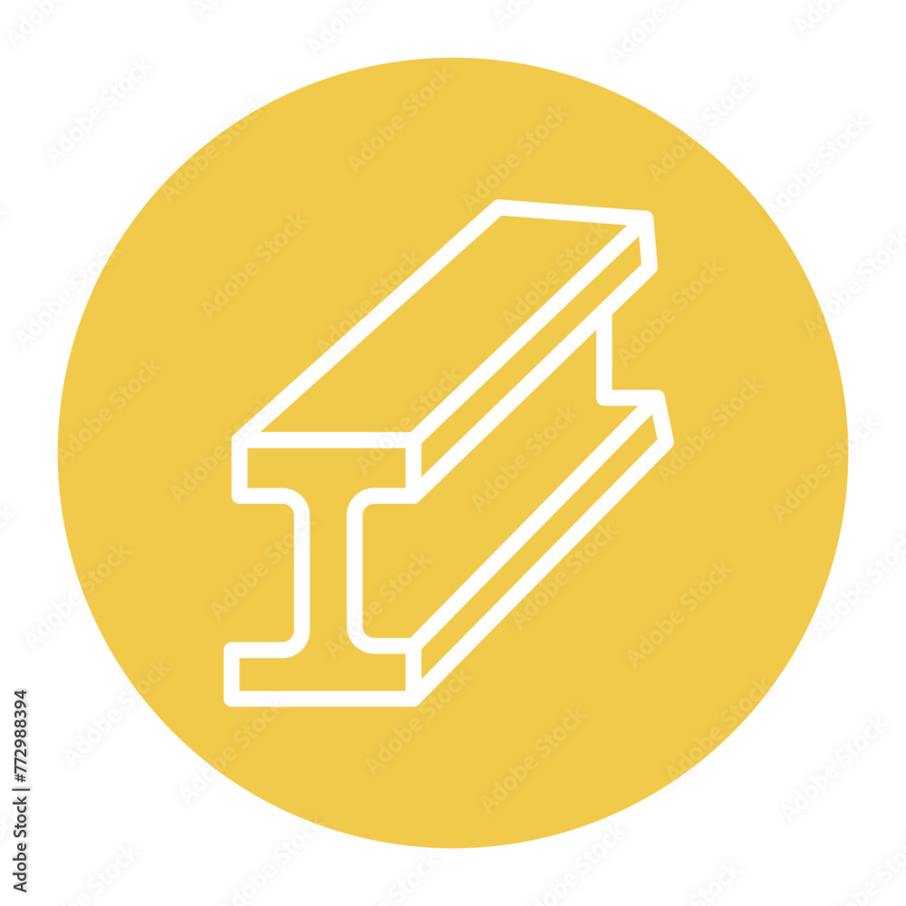 I Beam icon vector image. Can be used for Mettalurgy.