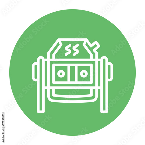 Oxygen Furnance icon vector image. Can be used for Mettalurgy.