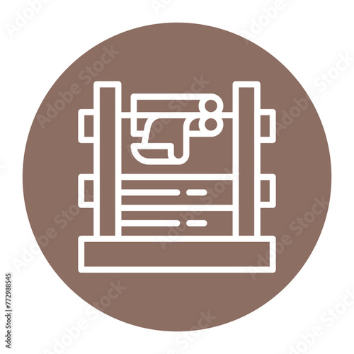 Rolling Machine icon vector image. Can be used for Mettalurgy.