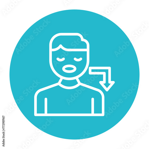 Bulimia icon vector image. Can be used for Psychology.
