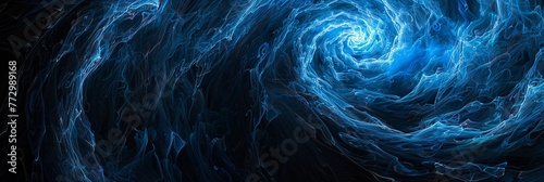 Galaxy Swirl A Blue Nebula in the Cosmic Ocean Generative AI