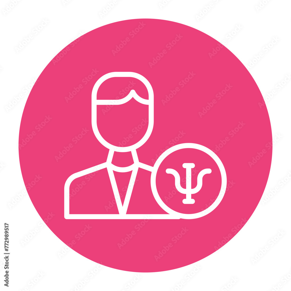 Psychologist Male icon vector image. Can be used for Psychology.