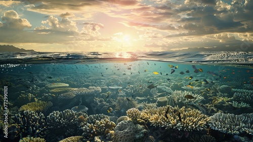  the impacts of climate change on marine biodiversity.  photo