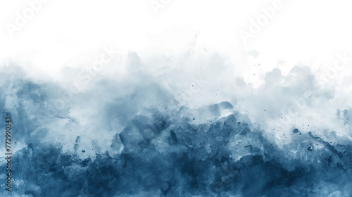 Abstract blue watercolor background with smoke, mist and fog. Hand painted vector illustration for banner design © Ron