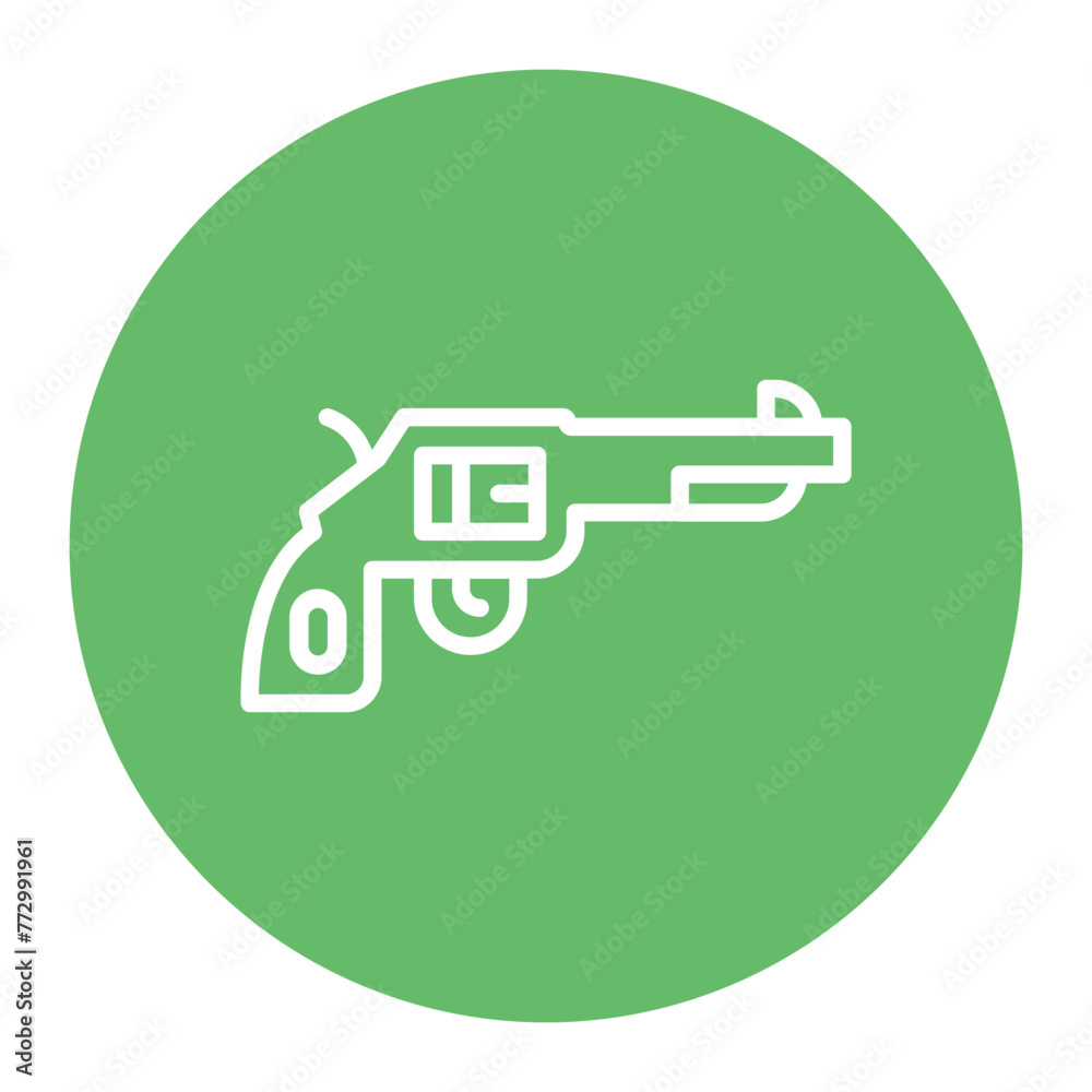 Revolver icon vector image. Can be used for Shooting.