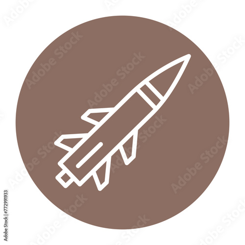 Missile icon vector image. Can be used for Shooting.