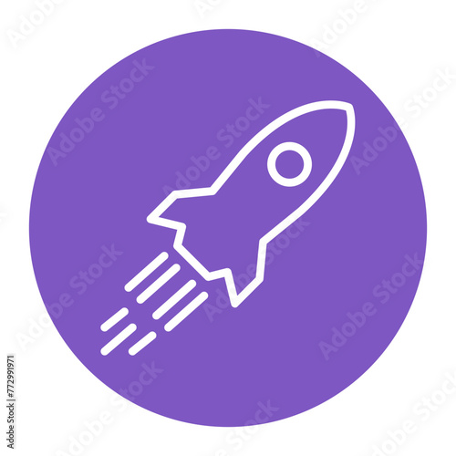 Rocket icon vector image. Can be used for Shooting.