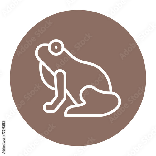 Frog icon vector image. Can be used for Fairytale.