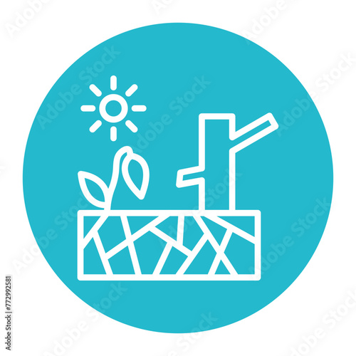 Drought icon vector image. Can be used for Global Warming.