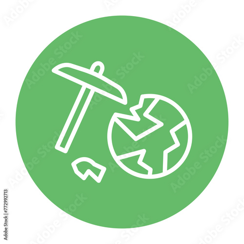 Mining icon vector image. Can be used for Global Warming.