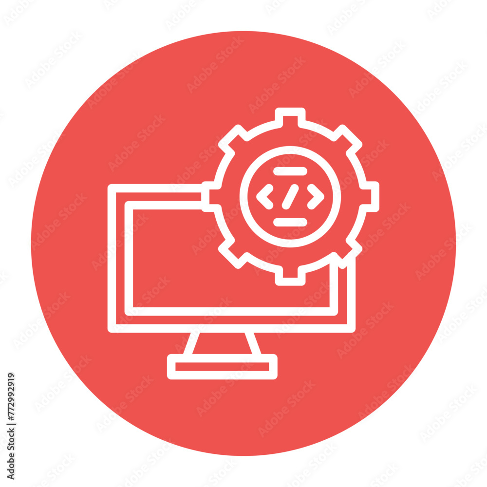 Custom Code Implementation icon vector image. Can be used for Crisis Mangement. Custom Code Implementation icon vector image. Can be used for Crisis Mangement.