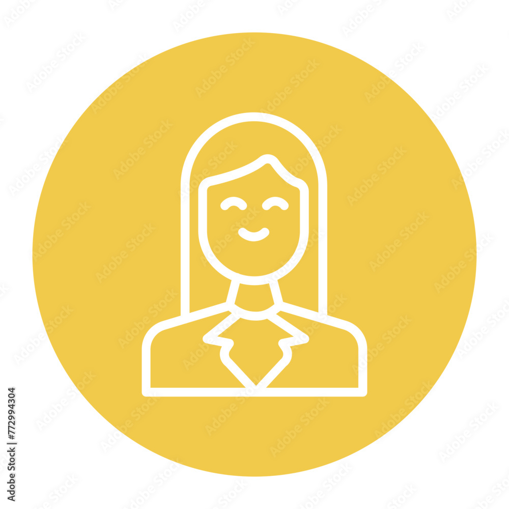 Assistant Woman icon vector image. Can be used for Crime Investigation. Assistant Woman icon vector image. Can be used for Crime Investigation.