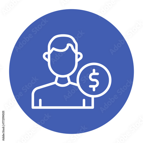 Male Client icon vector image. Can be used for Crime Investigation.