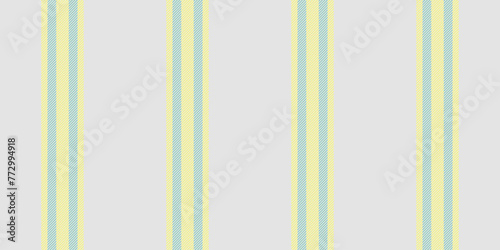 Customizable background seamless texture, skirt vertical textile stripe. Room lines pattern vector fabric in sterling silver and yellow colors.